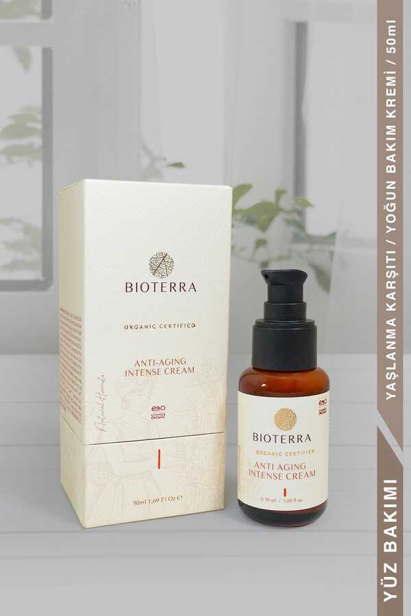 Bioterra Organik Anti Aging Intense Cream 50 ml (Yaşlanma Karşıtı Yoğun Bakım Kremi)