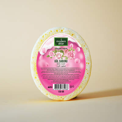 Modern Aktar - GÜL SÜNGERLİ SABUN 150 GR