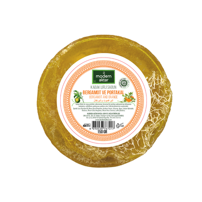 Modern Aktar - KABAK LİFLİ PORTAKAL VE BERGAMOT SABUNU 150 GR